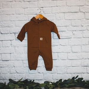 NEW! 3M Carhartt Brown Zippered Onsie